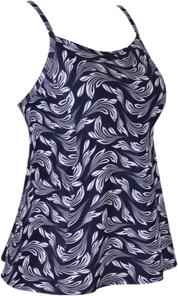 JINXUEER Women's Plus Size Flowy Swimsuit Crossback Tankini Top Modest Swimwear Whiteleaf 28 Plus