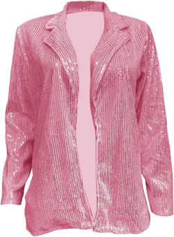 ALLUMK Women Evening Bling Sequin Jacket Open Front Work Blazer Long Sleeve Laple Cardigan Coat