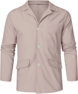 Men's Cotton Linen Blazer Jackets Loose Lightweight Button Down Casual Suit Coat Summer Outdoor Lapel Sports Outwear B# Beige X-Large
