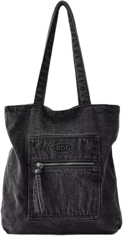 BDG Logo Washed Denim Tote Bag