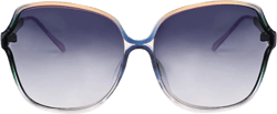 FEISEDY Oversized Butterfly Sunglasses for Women Retro Frame UV Protection Gradient Lens Sunnies B9022 Yellow & Blue 63 Millimeters