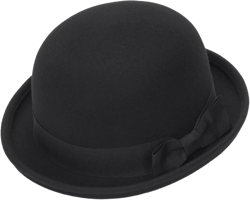 Winter Wool Bowler Derby Hat - Classic Pork-Pie Hat Rolled Brim Fedora Hat for Men Women Crushable