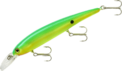 Bandit Lures 4 3/4-Inch Slender Minnow Jerkbait Trolls Up to 27 Feet Deep, Universal Color Patterns, 1 Piece Taco Salad 4.5 Inch, 5/8 Ounce