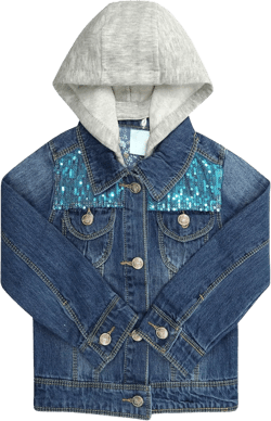 Toddler Big Girls Spring Autumn Denim Coats,Butterfly Blue Hooded Outerwear Kids Jackets 2-3T Blue-2276j-whitecap