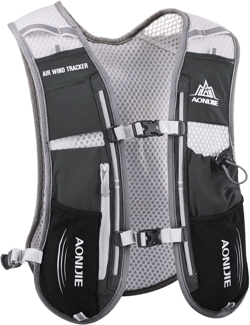 AONIJIE Hydration Vest Pack Backpack 5L Marathoner Running Race Hydration Black