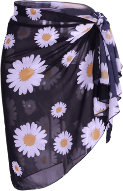 shermie Women's Lightweight Sarong Wrap Summer Beach Short Swimwear Shirt Bikini Bathing Suit Cover Up Chrysanthemum Floral