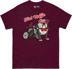 "Stud Muffin" Male English Bulldog in Donut Fancy Pants Men's Classic Tee | B&W Colored