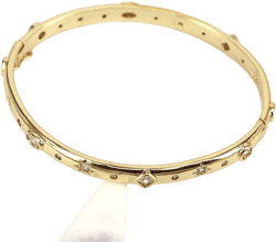 Bangle Bracelet for Women 3Pcs Gold Plated Zircon CZ Pave Star Classic Fashion Jewelry