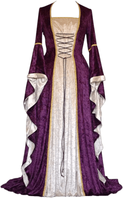 YEAXLUD Womens Renaissance Medieval Costume Dress Lace up Irish Over Long Dresses Cosplay Retro Gown X-Large Purple