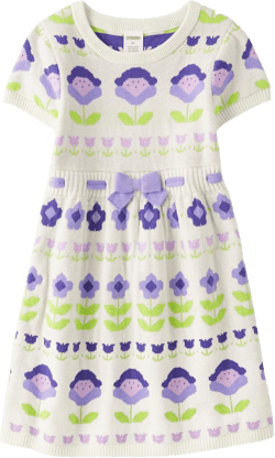 Gymboree Girls' and Toddler Short Sleeve Sweater Dresses 2T Lovely Lavender