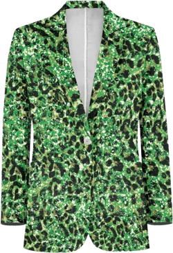Men's Sport Coats & Blazers 1-Button Notched Lapel Casual Blazer Plus Size Suit Jacket Business Jacket with Pocket Small Light Green Leopard