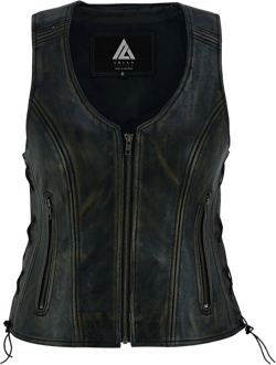 ARIAN Femme Fatale Women's Cowhide Genuine Leather Vintage Vest Premium Quality