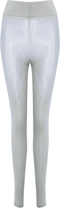 Women Sheer Mesh High Waist Leggings Biker Shorts Pants Sexy See Through Baselayer Tights Grey One Size