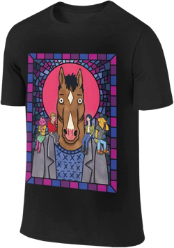 Men's T Shirt Cotton Graphic Short Sleeve Crew Neck Tee Shirts Casual Tops Black X-Large Black