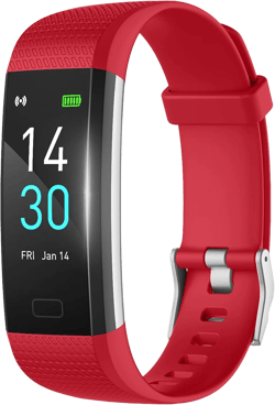 Loluka Fitness Tracker Watch, IP68 Waterproof Activity Tracker GPS Sports Exercise Watch, Colorful Sport Watches with 16 Sport Modes Sleep Tracking Step Counter for Men Women Red