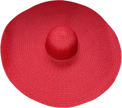 Straw Hat for Women, Oversized Beach Hat Large Wide Brim Visor Hats Roll Up Floppy Sun Hat for Summer Beach Cap UPF 50+ One Size Red