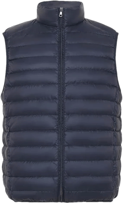 Down Men Sleeveless Warm Vest Light Down Vest Man Winter Solid Sleeveless Jacket Men's Lightweight Medium Navy