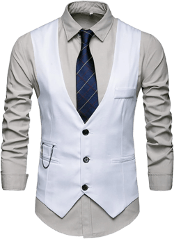 LCMTWX Suit Vest For Men Casual Plaid Print Buckle Sanding Sleeveless T Shirt Vest Jean Vest Men Hunting Clothes For Men Medium White-c