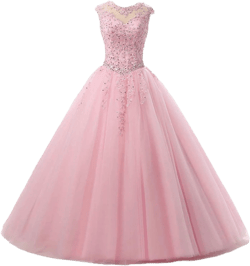 MllesReve Tulle Princess Quinceanera Dresses Lace Applique Beaded Keyhole Back Cap Sleeve Ball Gown Prom Dress 14 Pink