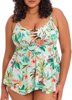 Elomi Women's Sunshine Cove Non-Wired Molded Tankini Top Aqua