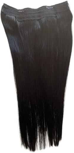 20" Invisible Wire Remy Human Hair Clip in Extensions Off Black (Color 1B) Thick to Ends OB#1B