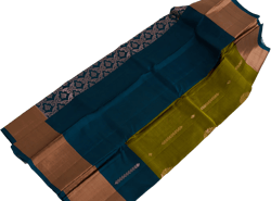 Mehandi & Green Kanjivaram Saree
