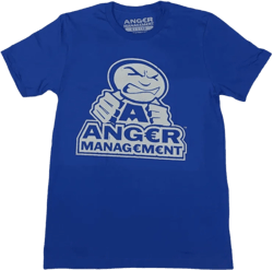 ANGER MANAGEMENT LifeStyle Iconic Logo Tee | Royal Type Blue | Mens