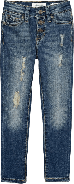 Jessica Simpson Jessica Girls' Jeans, Dark Blue Wash, 5