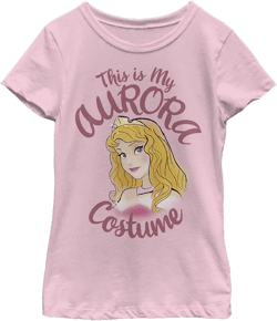 Disney Princess Aurora Costume Girl's Solid Crew Tee
