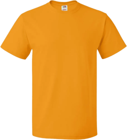 Fruit of the Loom 3930 100% Heavy Cotton Tee 3XL Safety Orange 3 Pack