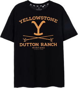 Yellowstone Men's Short-Sleeve T-Shirt Dutton Ranch Variant Styles Official Merchandise of The US TV Show Tee for Men Dutton Ranch Medium