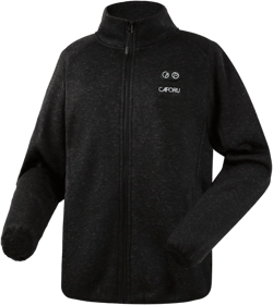 CAFORU Heated Hoodie for Women, 5 Heating Zone Electric Sweater Jacket with Battery Pack Included,Medium Black