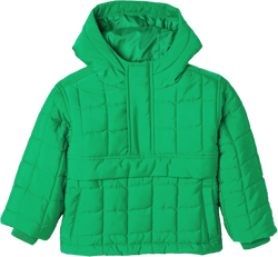 Amazon Essentials Boys and Toddlers' Quilted Pullover Jacket Medium Green
