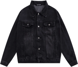 Palm Angle Jacket Palm Angels Embroidery Washed Denim Jacket Men and Women