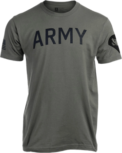 Army PT Style Shirt | U.S. Military Physical Training Infantry Workout T-Shirt XX-Large E-4 Specialist