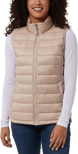32 Degrees Heat Womens Midweight Vest Small Gray Chateau