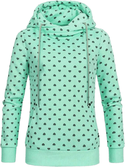 Women's Hoodies Polka Dot Long Sleeve Drawstring Hooded Sweatshirts Casual Loose Lightweight Athletic Pullover Tops 3X-Large Green