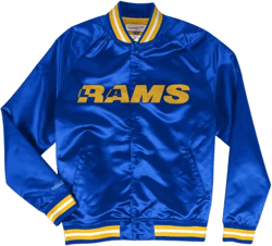 Mitchell And Ness Lightweight Satin Jacket Los Angeles Rams