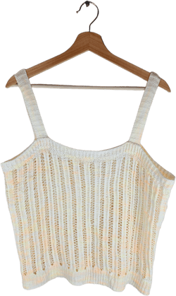 Vintage Handknitted Vest Cami Top L XL