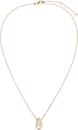 Teardrop Crystal Pendant Necklace Aureus + Argent