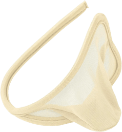 Mens Sheer Mesh C-String Panties Lingerie Bulge Pouch Invisible Bikini Thong Briefs Underwear One Size Nude Sheer Mesh