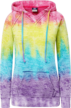 MV Sport Tie Dye Sweatshirts Hoodies for Women Rainbow Lightweight Pullover - Cotton Fleece Hoodie for Fall Winter Outfits Small Rainbow Stripe