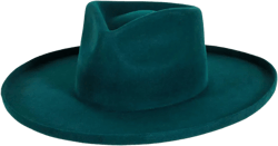 Rustler | Womens Wool Felt Teardrop Fedora Hat with Curled Brim