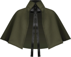 Victorian Gothic Renaissance Medieval Lolita Steampunk Collar Capelet Women's Short Cape Cloak Olive Army Green