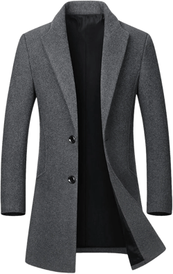 Men's Button Blazer Coats Solid Color Long Sleeves Lapel Mid Length Cardigan Open Front Pockets Office Work Jackets 3X-Large M1-gray