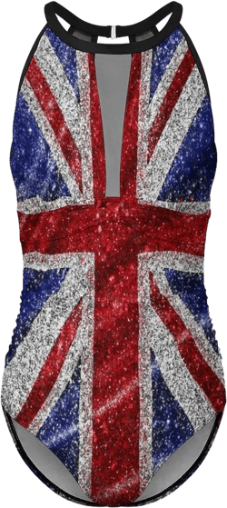 Fattyeery Women's One-Piece Swimsuits American Flag Tummy Control V Neck Bathing Suit 1 Piece Swimsuit Small Style-10