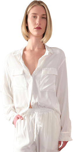 Silk Satin Shirt - Natural