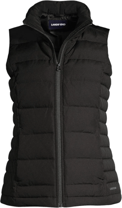 Lands' End Men's Down Puffer Vest Small Black