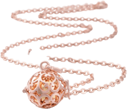EUDORA Harmony Bola Rose Gold Angel Caller Pregnancy Women Necklace Wishing Chime Mexico Ball Lockets Pendant