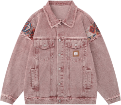 Men Denim Jacket Men's Clothing Washed and Worn Denim Jacket Coat